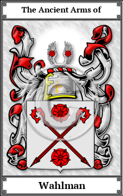 Wahlman Family Crest Download (JPG)  Book Plated - 150 DPI