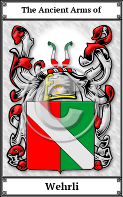 Wehrli Family Crest Download (JPG) Book Plated - 600 DPI