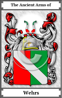 Wehrs Family Crest Download (JPG)  Book Plated - 150 DPI