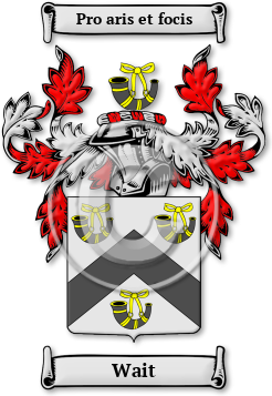 Wait Family Crest Download (jpg) Legacy Series - 150 DPI