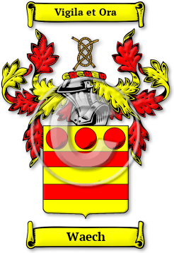 Waech Family Crest Download (jpg) Legacy Series - 150 DPI