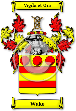Wake Family Crest Download (jpg) Legacy Series - 150 DPI