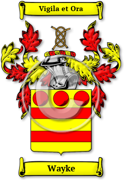 Wayke Family Crest Download (jpg) Legacy Series - 150 DPI