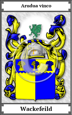 Wackefeild Family Crest Download (JPG)  Book Plated - 150 DPI