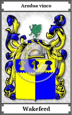 Wakeferd Family Crest Download (JPG) Book Plated - 600 DPI