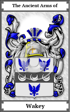 Wakey Family Crest Download (JPG)  Book Plated - 150 DPI