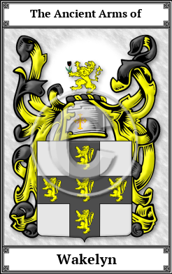 Wakelyn Family Crest Download (JPG)  Book Plated - 150 DPI