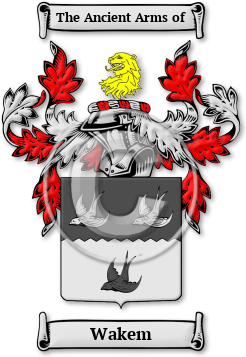 Wakem Family Crest Download (JPG) Legacy Series - 600 DPI