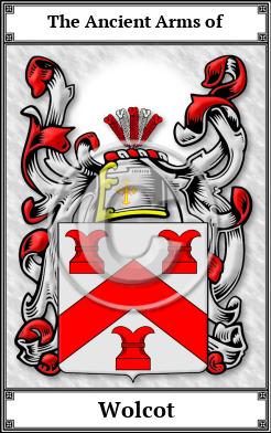 Wolcot Family Crest Download (JPG) Book Plated - 600 DPI