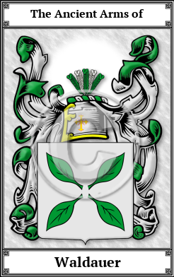 Waldauer Family Crest Download (JPG) Book Plated - 600 DPI