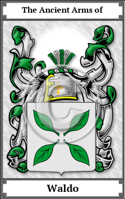 Waldo Family Crest Download (JPG)  Book Plated - 150 DPI