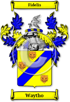 Waytho Family Crest Download (jpg) Legacy Series - 150 DPI
