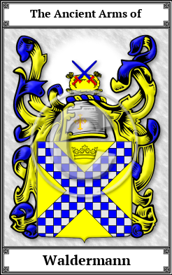 Waldermann Family Crest Download (JPG) Book Plated - 600 DPI