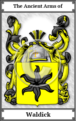 Waldick Family Crest Download (JPG)  Book Plated - 150 DPI