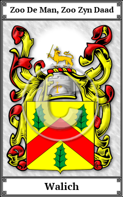 Walich Family Crest Download (JPG)  Book Plated - 150 DPI