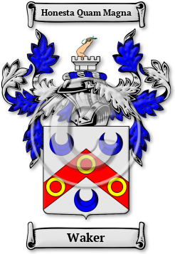 Waker Family Crest Download (jpg) Legacy Series - 150 DPI