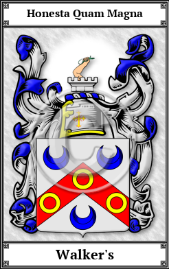 Walker's Family Crest Download (JPG)  Book Plated - 150 DPI