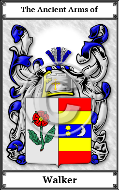 Walker Family Crest Download (JPG) Book Plated - 600 DPI