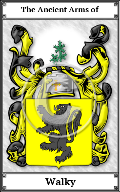 Walky Family Crest Download (JPG)  Book Plated - 150 DPI