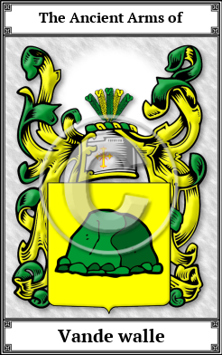 Vande walle Family Crest Download (JPG)  Book Plated - 150 DPI