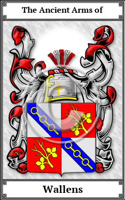 Wallens Family Crest Download (JPG)  Book Plated - 150 DPI