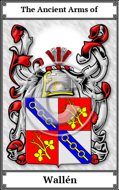Wallén Family Crest Download (JPG)  Book Plated - 150 DPI