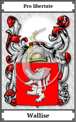 Wallise Family Crest Download (JPG) Book Plated - 600 DPI
