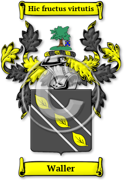 Waller Family Crest Download (JPG) Legacy Series - 600 DPI