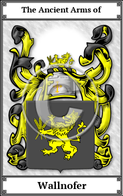 Wallnofer Family Crest Download (JPG)  Book Plated - 150 DPI