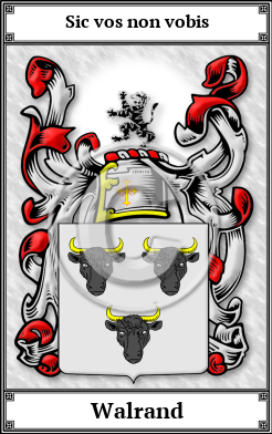 Walrand Family Crest Download (JPG)  Book Plated - 150 DPI