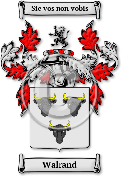 Walrand Family Crest Download (jpg) Legacy Series - 150 DPI