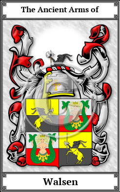 Walsen Family Crest Download (JPG) Book Plated - 600 DPI