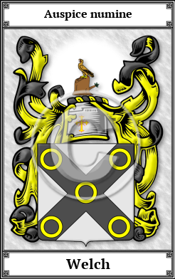 Welch Family Crest Download (JPG) Book Plated - 300 DPI