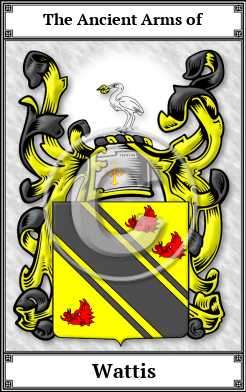 Wattis Family Crest Download (JPG) Book Plated - 600 DPI