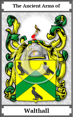 Walthall Family Crest Download (JPG)  Book Plated - 150 DPI