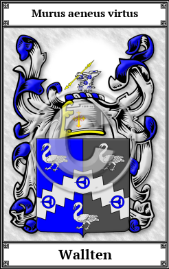 Wallten Family Crest Download (JPG)  Book Plated - 150 DPI