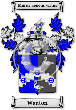 Wauton Family Crest Download (jpg) Legacy Series - 150 DPI