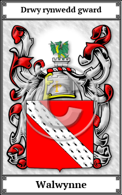 Walwynne Family Crest Download (JPG) Book Plated - 600 DPI