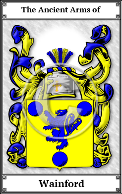 Wainford Family Crest Download (JPG)  Book Plated - 150 DPI