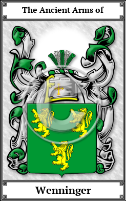 Wenninger Family Crest Download (JPG) Book Plated - 600 DPI