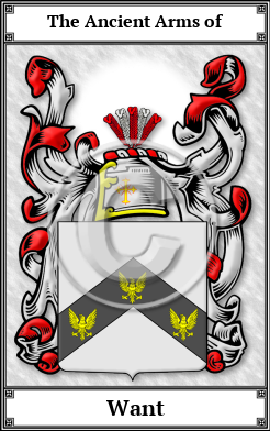 Want Family Crest Download (JPG)  Book Plated - 150 DPI