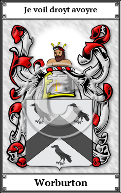 Worburton Family Crest Download (JPG) Book Plated - 600 DPI
