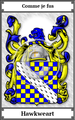 Hawkweart Family Crest Download (JPG)  Book Plated - 150 DPI