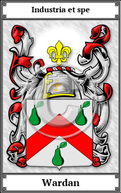 Wardan Family Crest Download (JPG)  Book Plated - 150 DPI