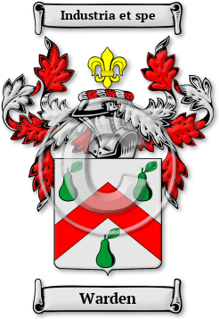 Warden Family Crest Download (JPG) Legacy Series - 600 DPI