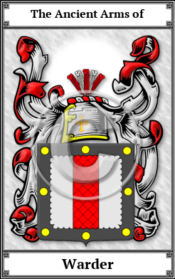 Warder Family Crest Download (JPG) Book Plated - 600 DPI