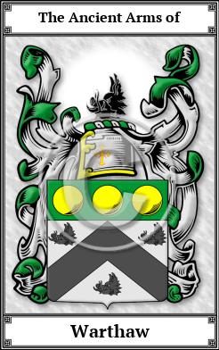 Warthaw Family Crest Download (JPG)  Book Plated - 150 DPI