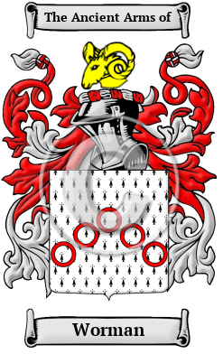 Worman Family Crest/Coat of Arms