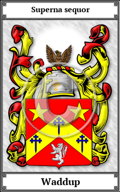 Waddup Family Crest Download (JPG)  Book Plated - 150 DPI