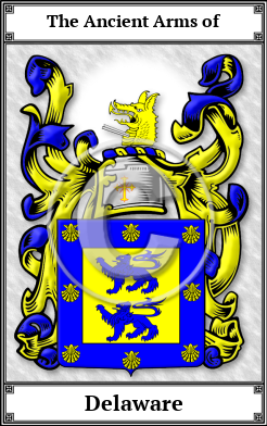 Delaware Family Crest Download (JPG)  Book Plated - 150 DPI